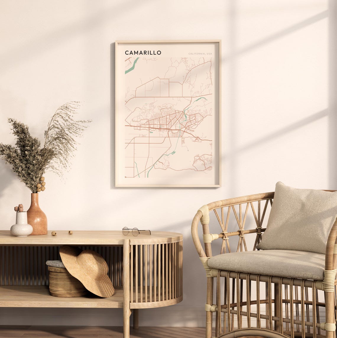Camarillo California Minimalist Line Map Poster for Modern Decor - Image 2