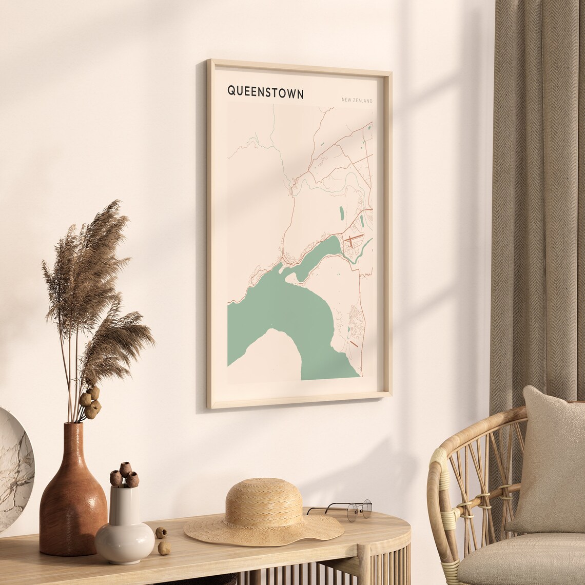 Queenstown Map Poster Queenstown Wall Art Queenstown Map Queenstown Poster Queenstown Map Print Queenstown Print Queenstown New Zealand - Image 3