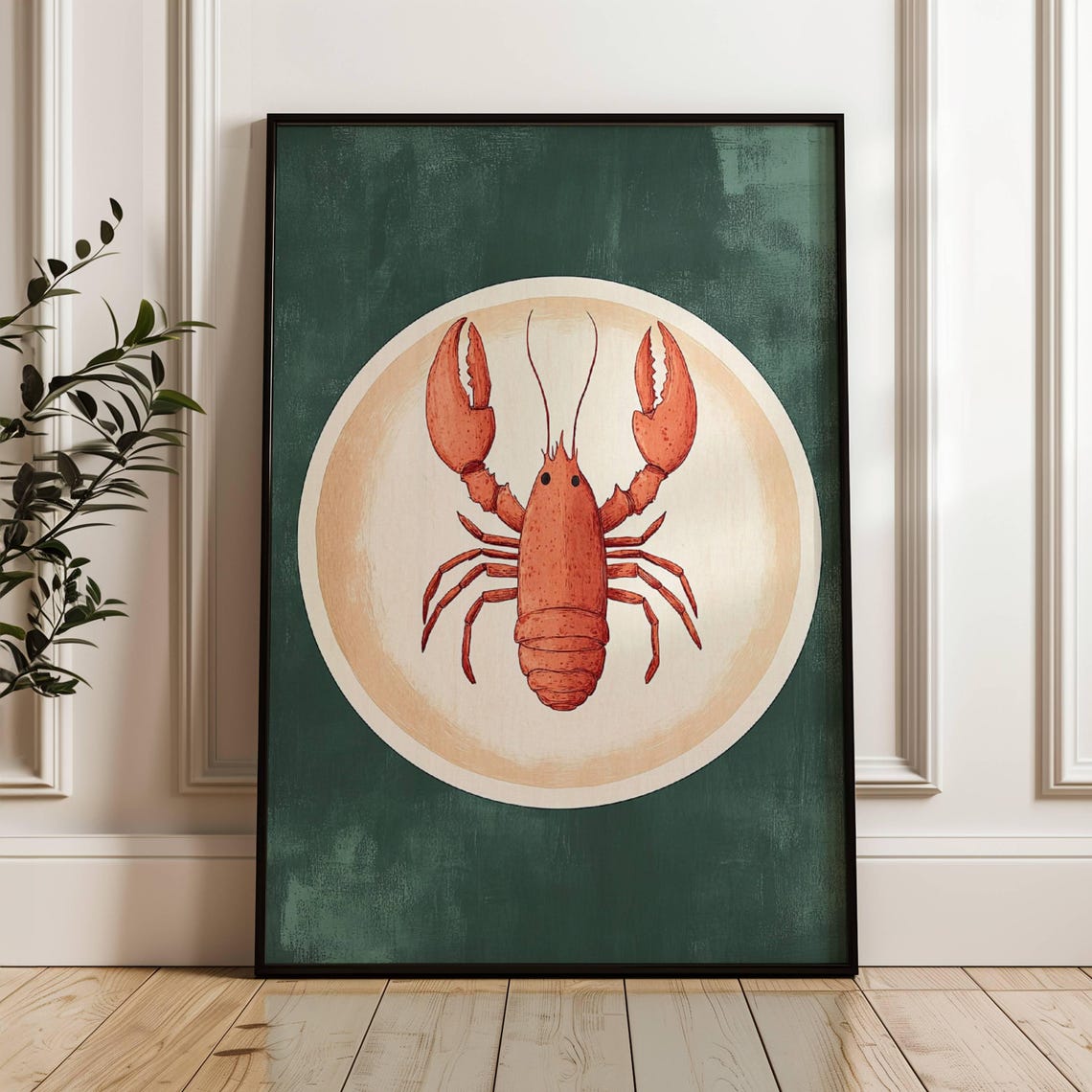 Lobster Print Kitchen Mediterranean Decor Coastal Painting Gift For Foodie Cafe Art Seaside Trendy Wall Art Home Decor Coastal Decor Crab - Image 2