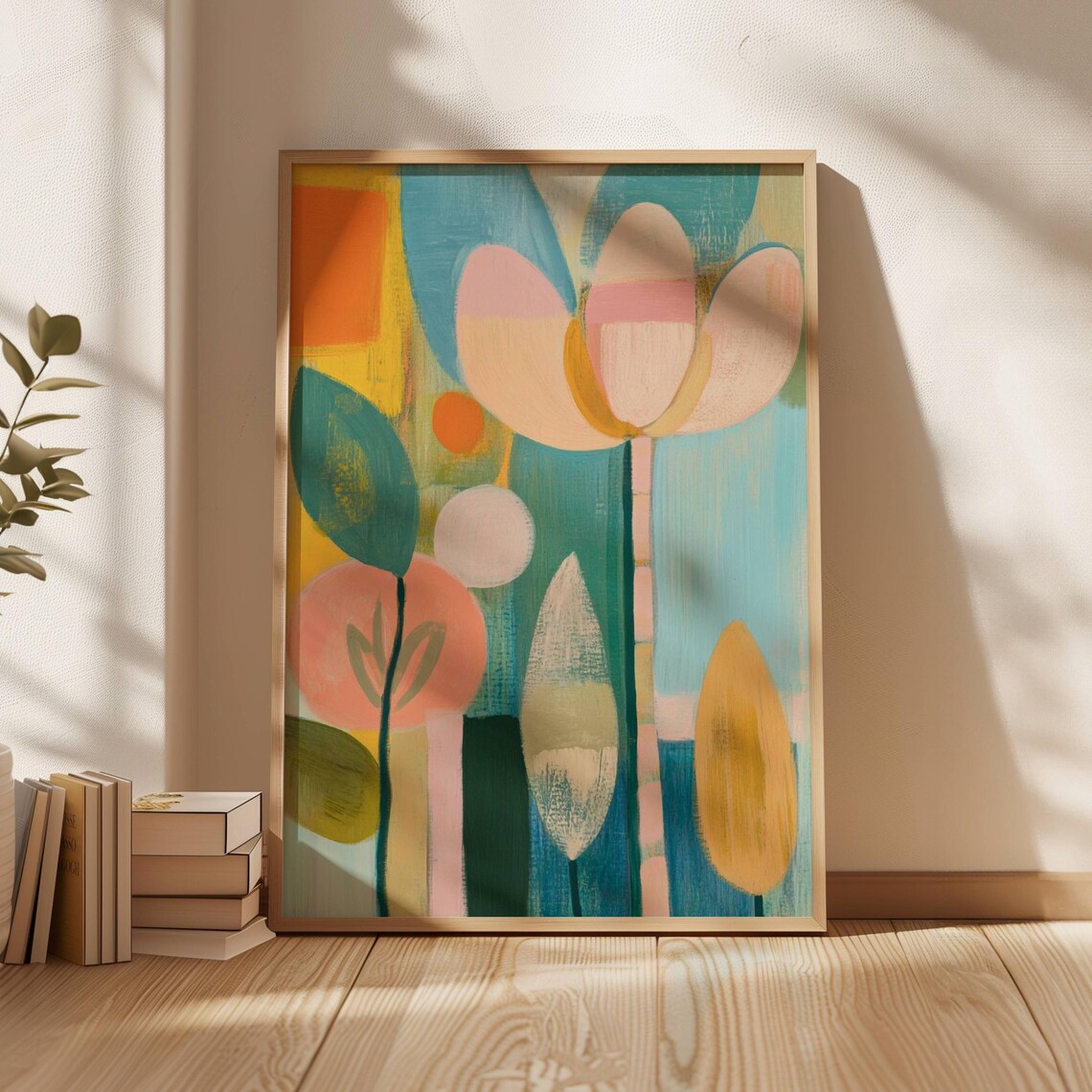 Abstract Flower Oil Painting, Floral Wall Art Print