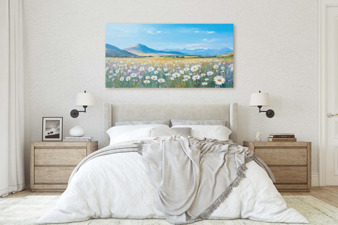 Daisy Wildflowers and Lily Mountain Landscape - Image 3