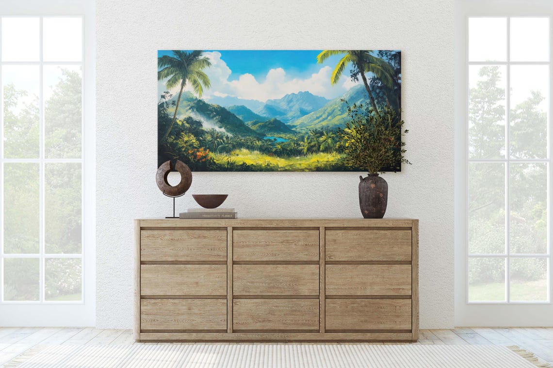 Blue Mountains Jamaica Jamaica Wall Art Nature Painting - Image 2