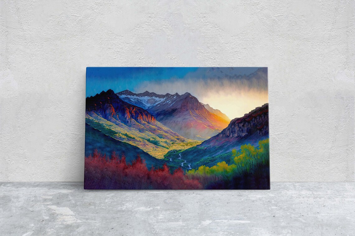 Telluride Colorado Mountain Landscape Art Print