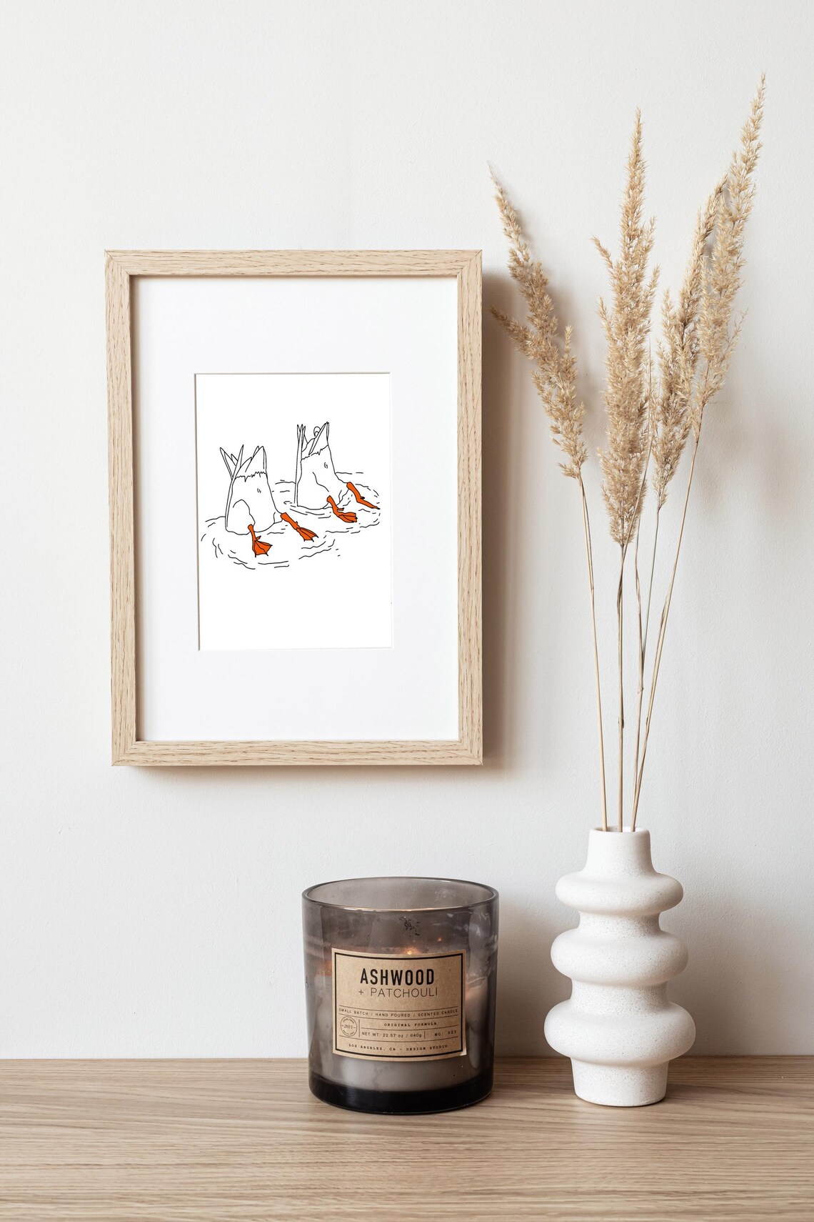 Duck Butt Portrait Funny Bathroom Art Print - Image 3