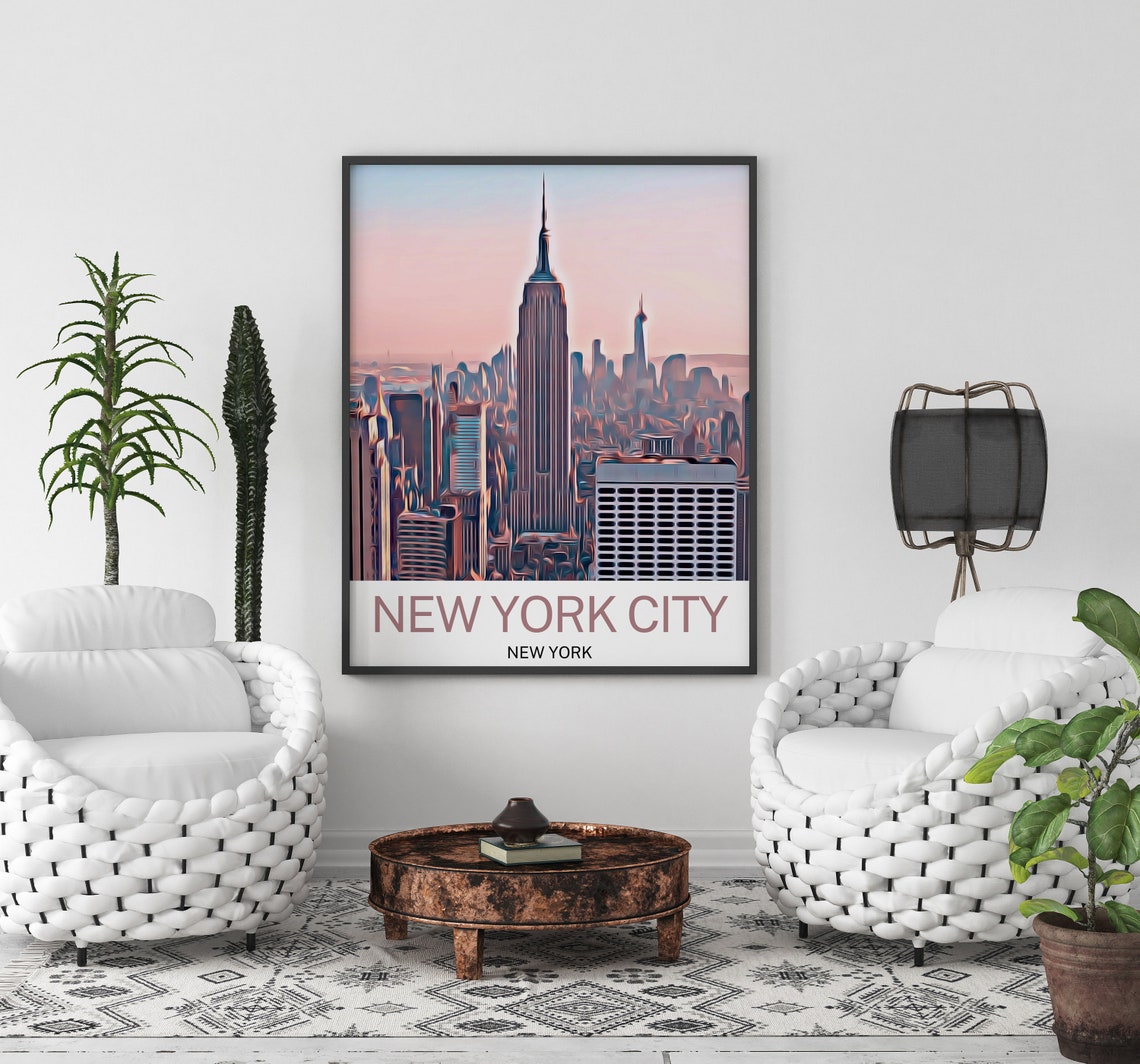 New York City Print New York City Art Manhattan Print New York City Wall Art New York City Art Print New York City Artwork Nyc Skyline - Image 2