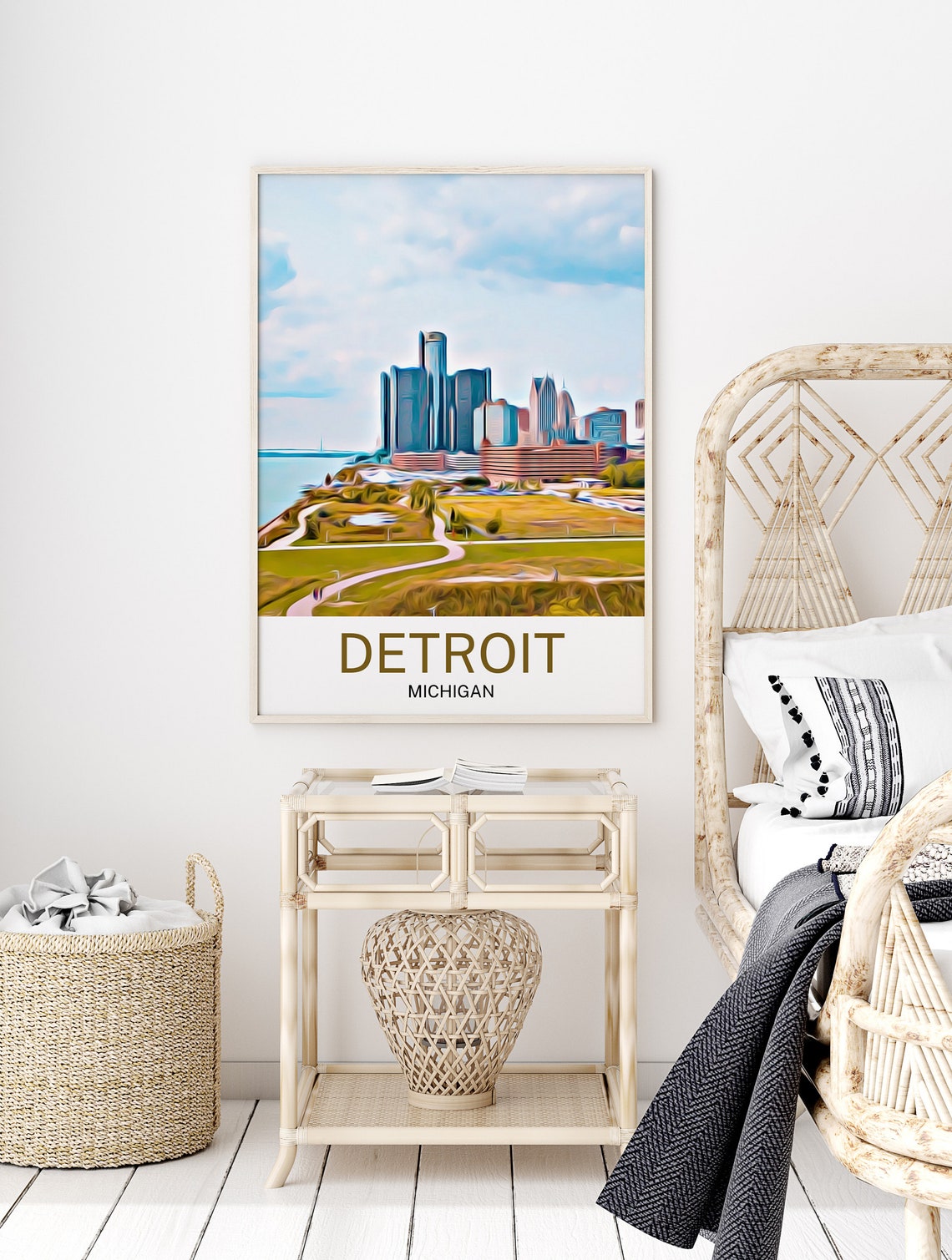 Detroit Detroit Print Detroit Wall Art Detroit Poster Detroit Wall Decor Detroit Souvenir Detroit Poster Detroit Gift Travel - Image 2