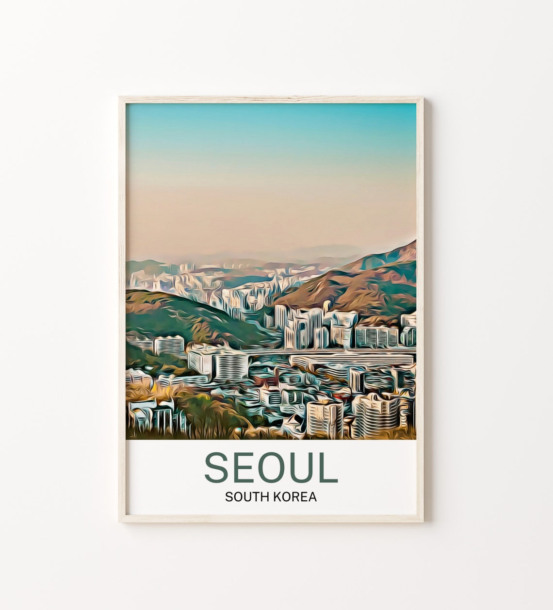 Seoul Travel Print Seoul Wall Art Seoul Art Seoul Artwork Seoul Art Print Seoul Gift Seoul Poster Seoul Travel Poster Print