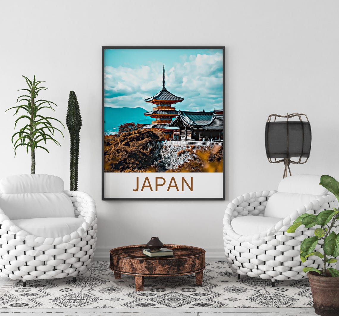 Japan Japan Print Japan Wall Art Japan Poster Japan Painting Japan Japan Gift Travel Poster Print - Image 2