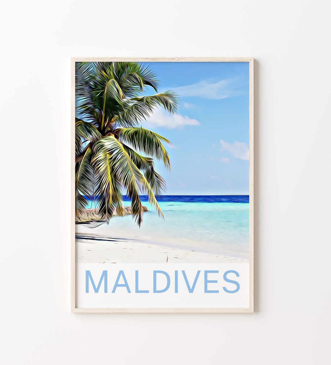 Maldives Maldives Print Maldives Wall Art Maldives Poster Maldives Painting Maldives Maldives Gift Travel Poster Print
