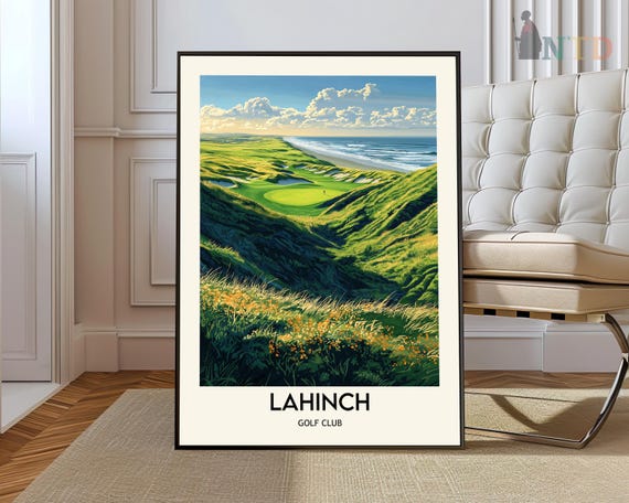 Lahinch Golf Poster Wall Art Print Photo Travel Ireland