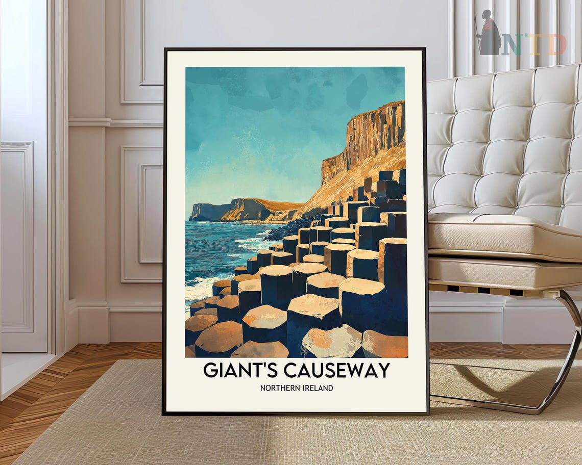 Giants Causeway Basalt Columns On A Sunny Day Northern Ireland Poster