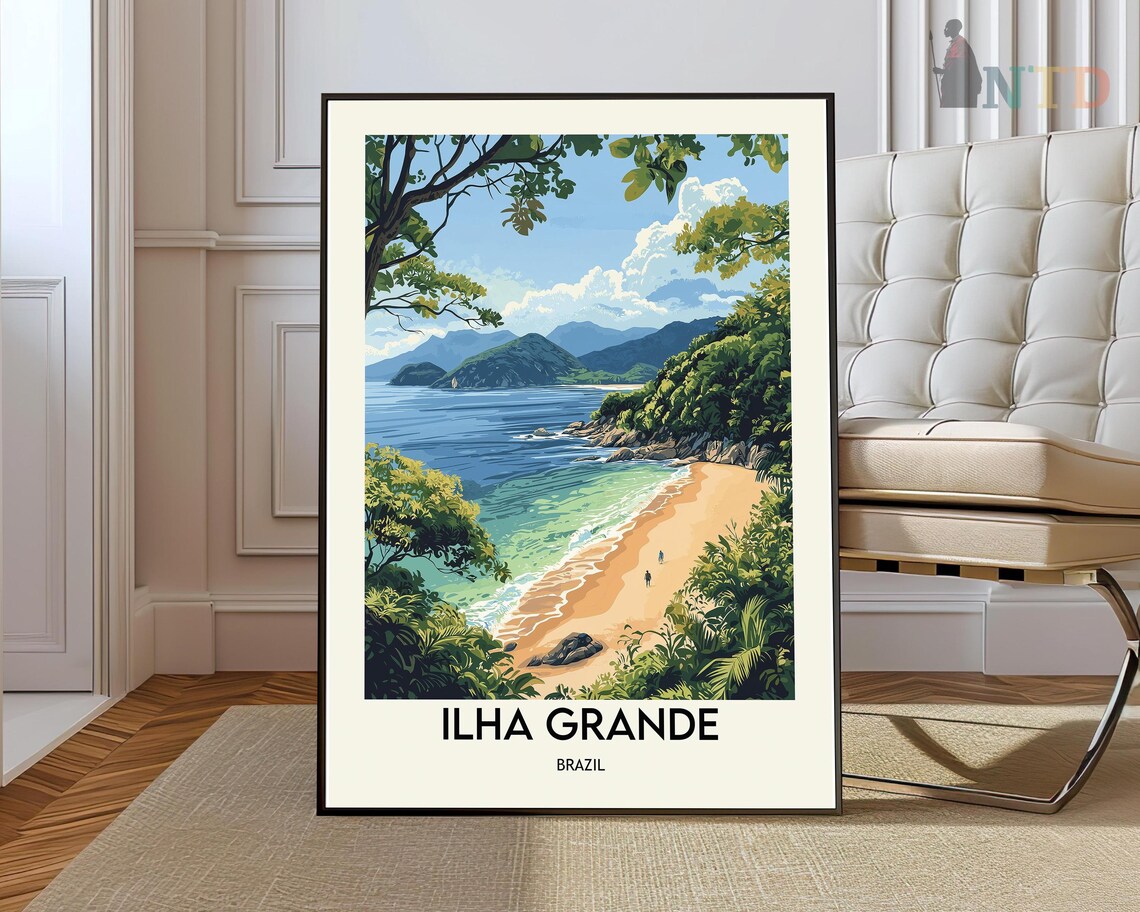 Ilha Grande Brazil Island Beach Tropical Coast Travel Poster