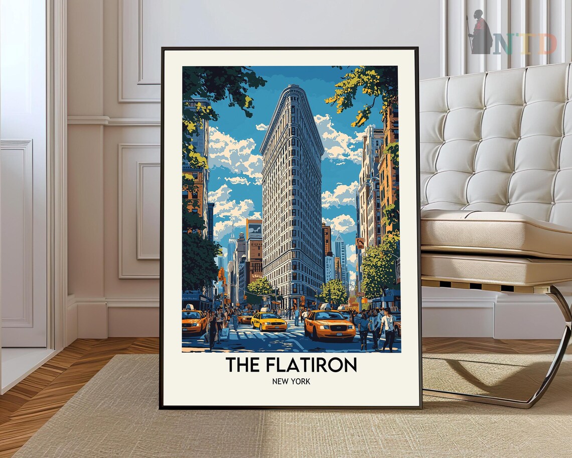 Flatiron Building, New York City Travel Poster