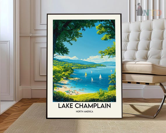 Lake Champlain Poster Wall Art Print Photo Fort Ticonderoga