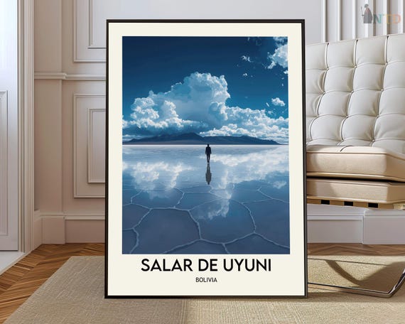 Salar De Uyuni Poster Wall Art Print Photo Bolivia