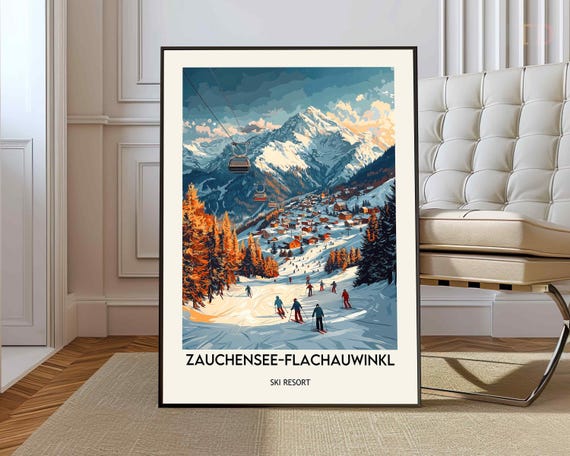 Zauchenseeflachauwinkl Poster Wall Art Print Photo Austria Ski