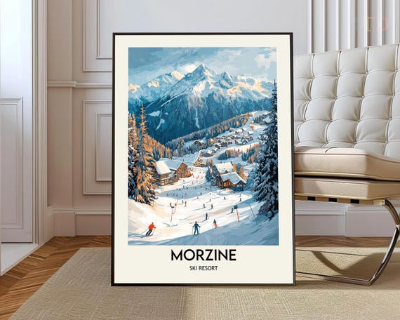 Morzine Ski Resort Poster Wall Art Print Photo France