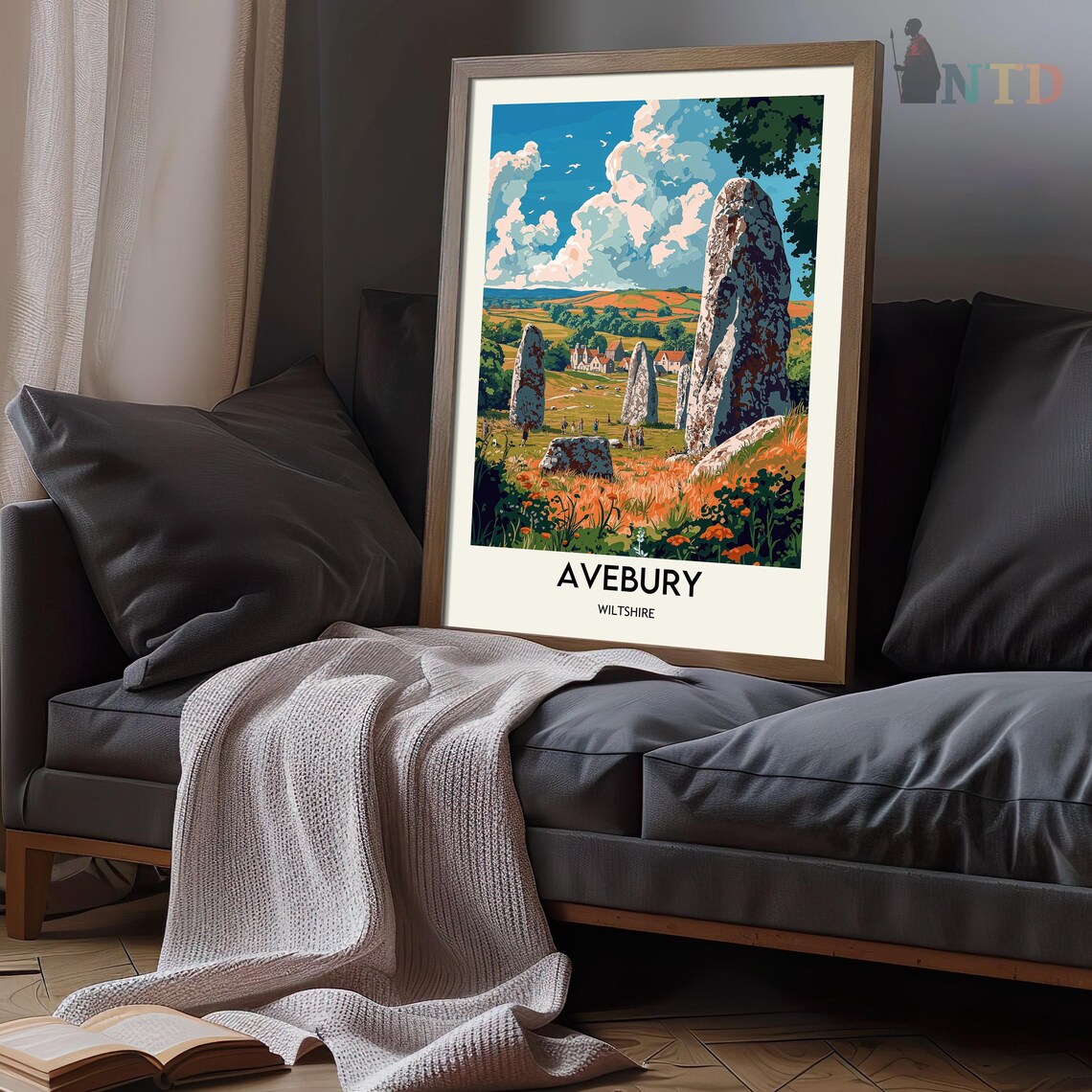 Ancient Standing Stones Avebury Wiltshire England Travel Poster - Image 3