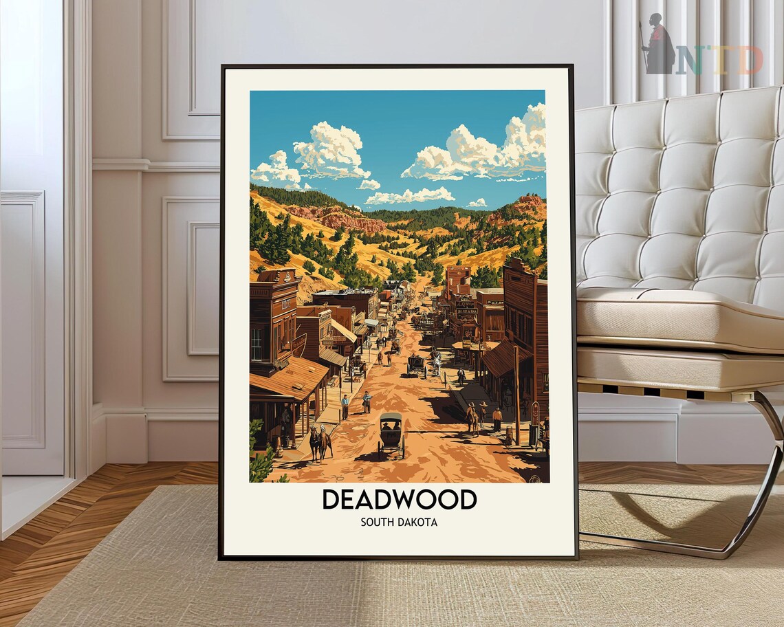 Deadwood Travel Poster, South Dakota Black Hills