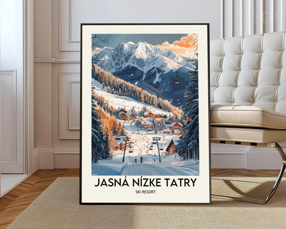 Jasna Nizke Tatry Ski Poster Wall Art Print Photojasna Slovakia