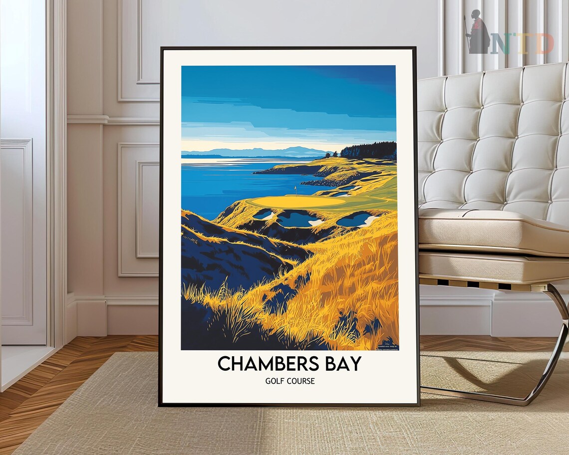 Chambers Bay Golf Course, Washington Travel Poster