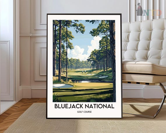 Bluejack National Golf Club Poster Wall Art Print Photo Houston Texas