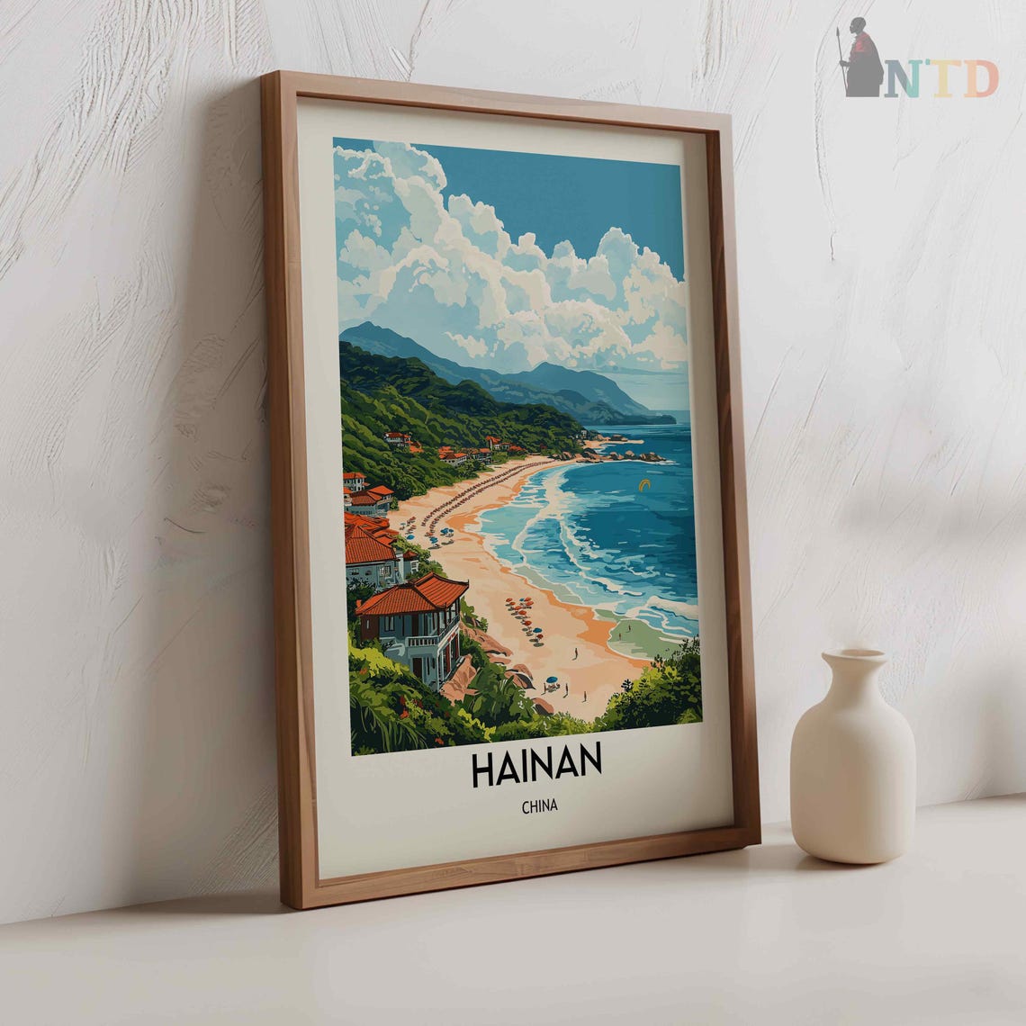 Hainan China Poster Sanya Beach Wall Art Hainan Travel Poster Hainan Island Poster Hainan Print Yalong Bay Wall Art Hainan Decor - Image 2