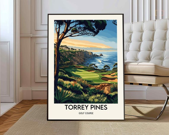 Torrey Pines Golf Poster Wall Art Print Photo