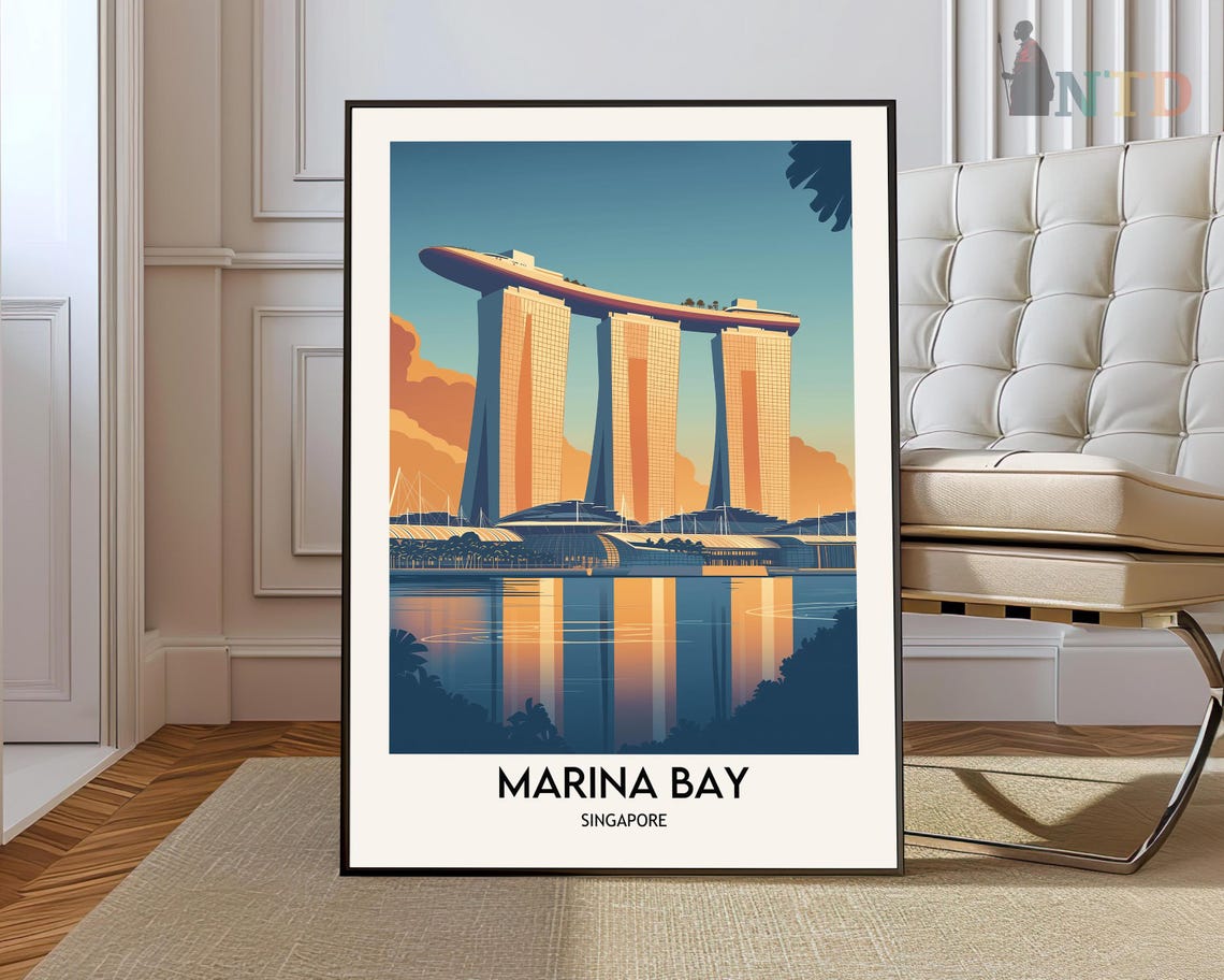 Marina Bay Print Marina Bay Wall Art Marina Bay Poster Marina Bay Photo Marina Bay Poster Print Marina Bay Singapore Poster