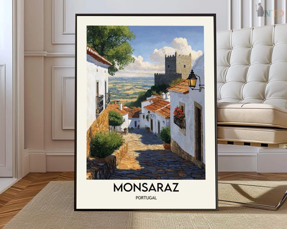 Monsaraz Travel City Map Art Print