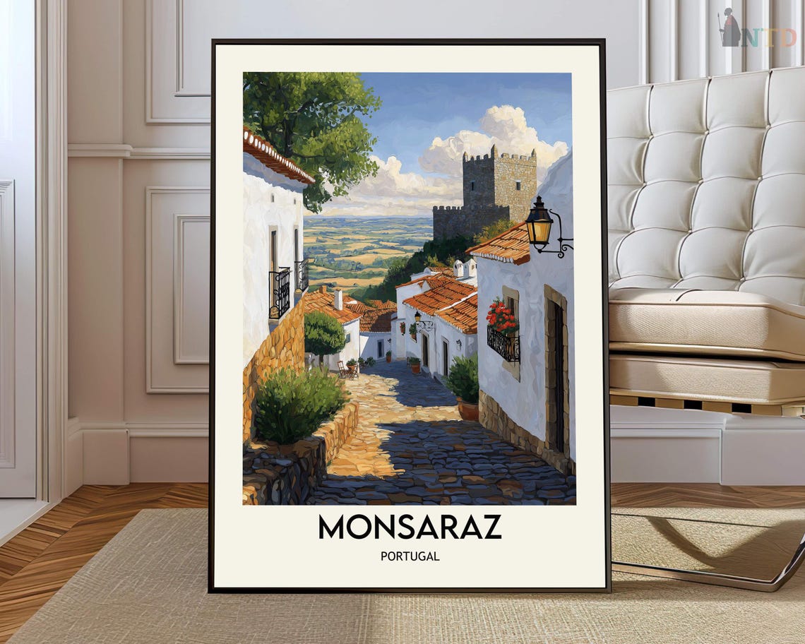 Monsaraz Travel City Map Art Print