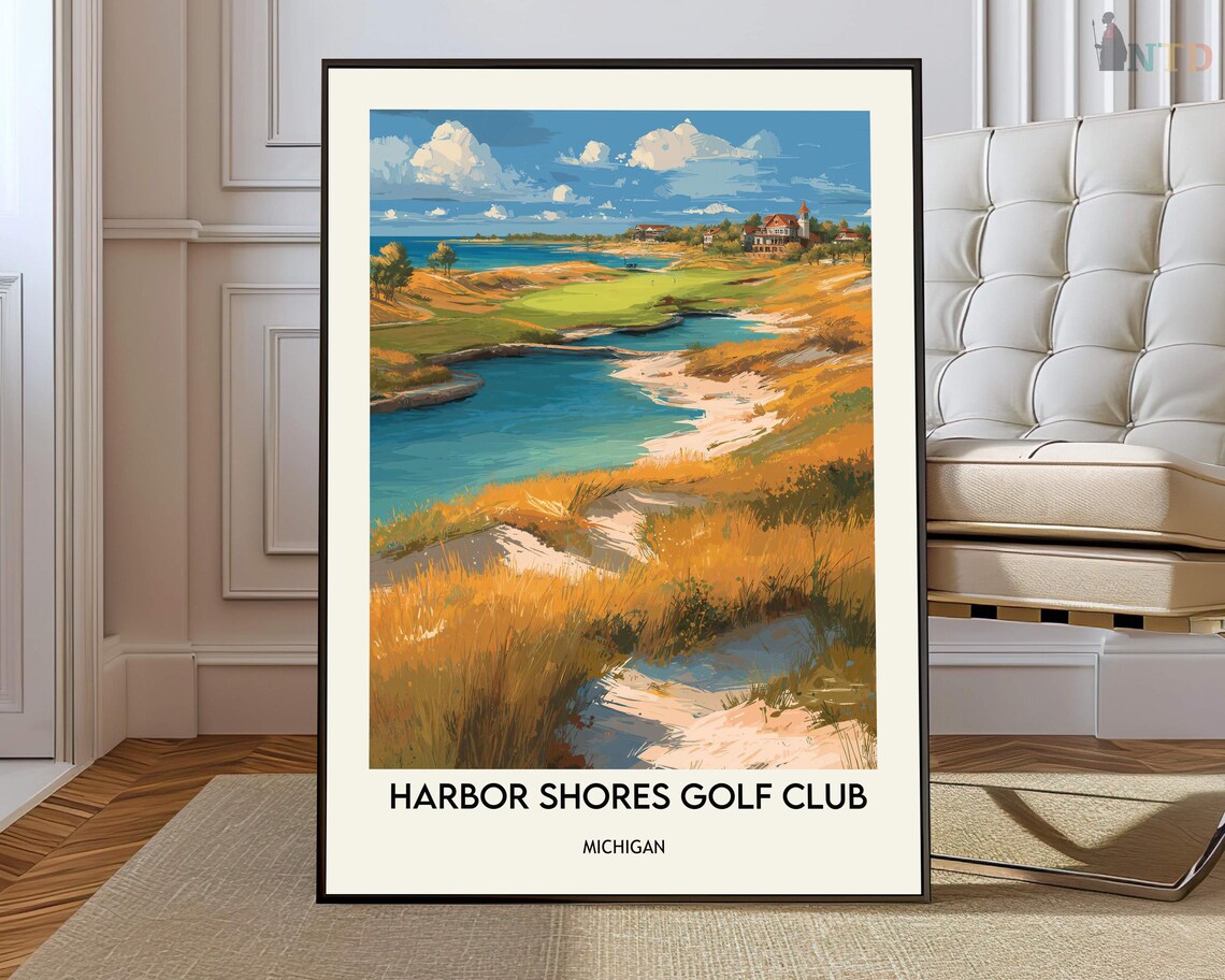 Harbor Shores Golf Club Michigan Links Course Golden Dunes Poster