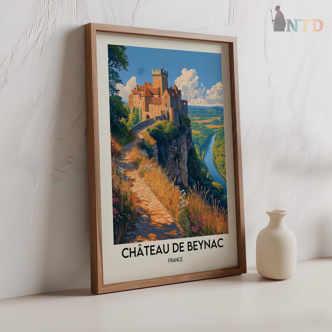 Chateau de Beynac France Cliff Castle Dordogne River Path Poster - Image 2
