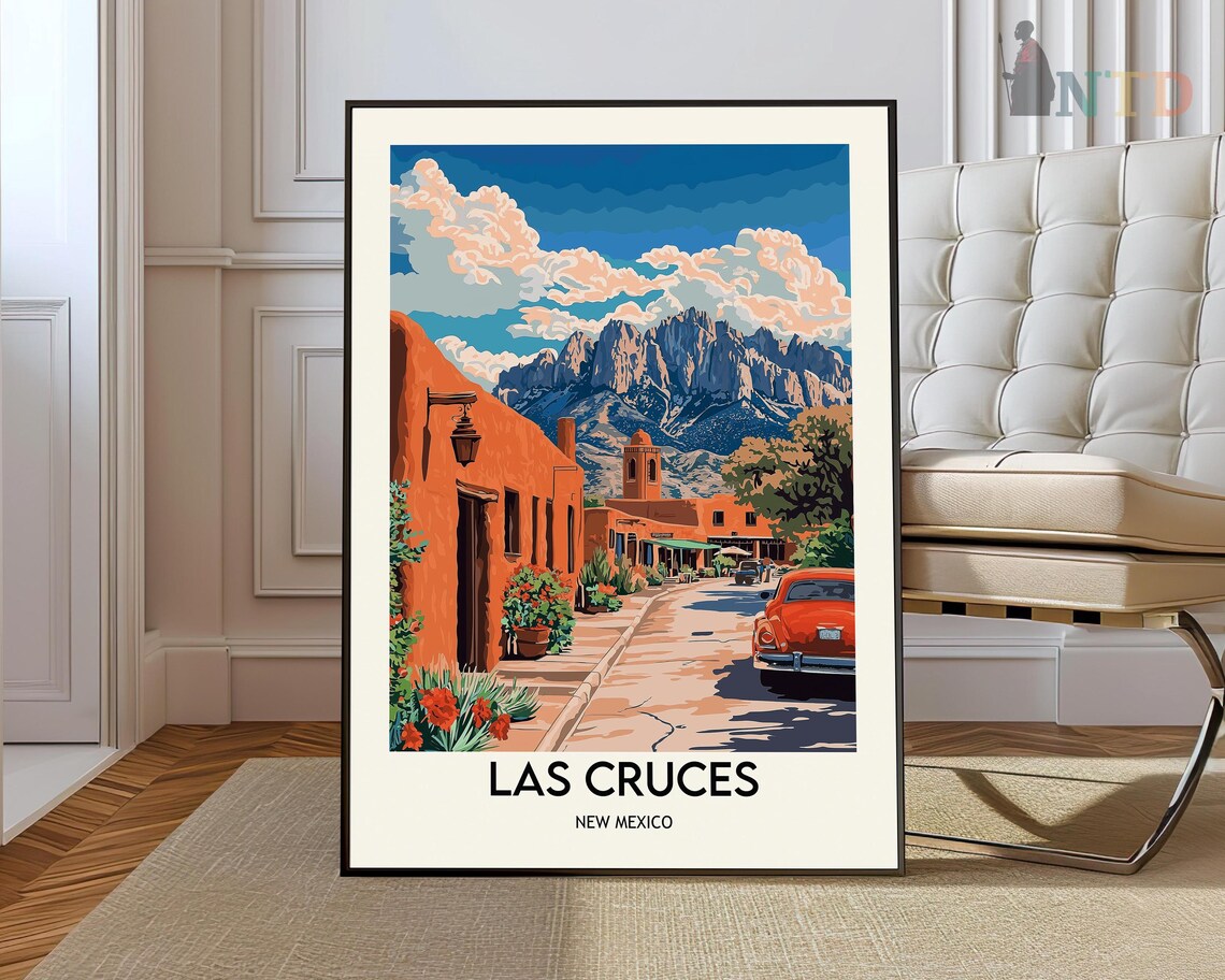 Las Cruces Poster Print, New Mexico Mesilla Valley