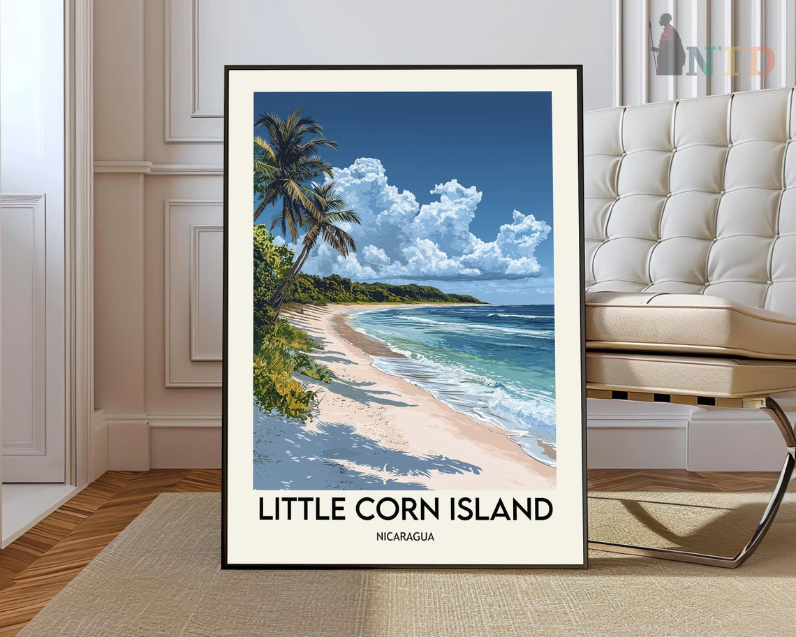 Little Corn Island Poster Wall Art Print Photo Caribbean