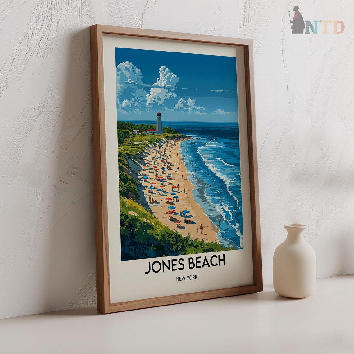 Jones Beach New York Travel Poster, Wall Art Print - Image 2