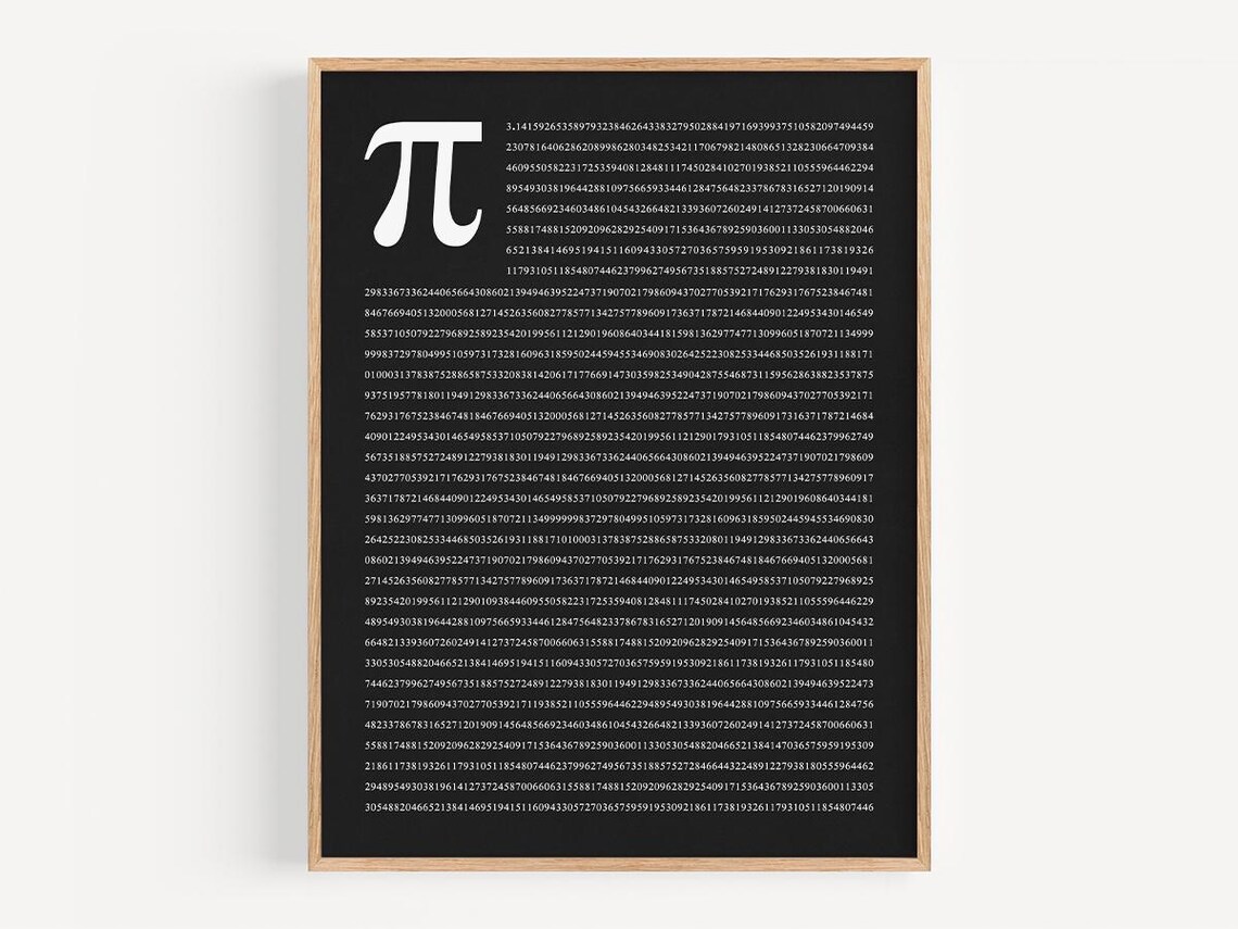 Pi Value Mathematics Exact Decimal Value Art Print