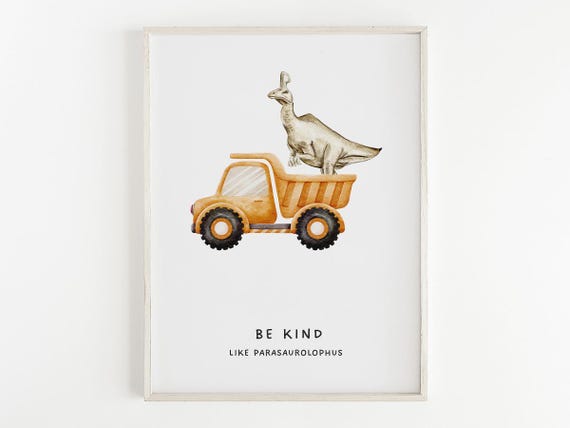 Dinosaur Parasaurolophus Nursery Art Print