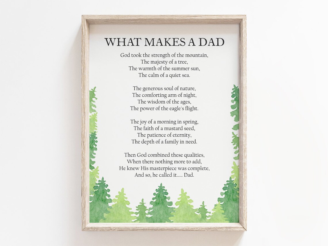 What Makes A Dad, Mountain Poetic Wisdom Art Print