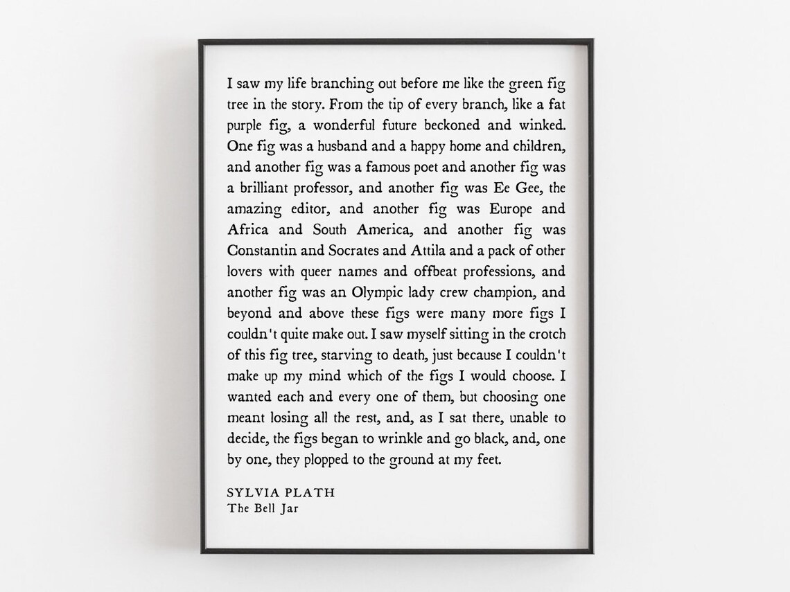 I Saw My Life Branching Out Quote, Literary Art Print