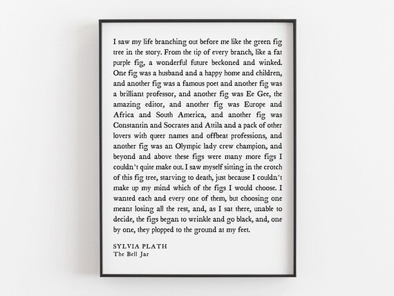 I Saw My Life Branching Out Quote, Literary Art Print