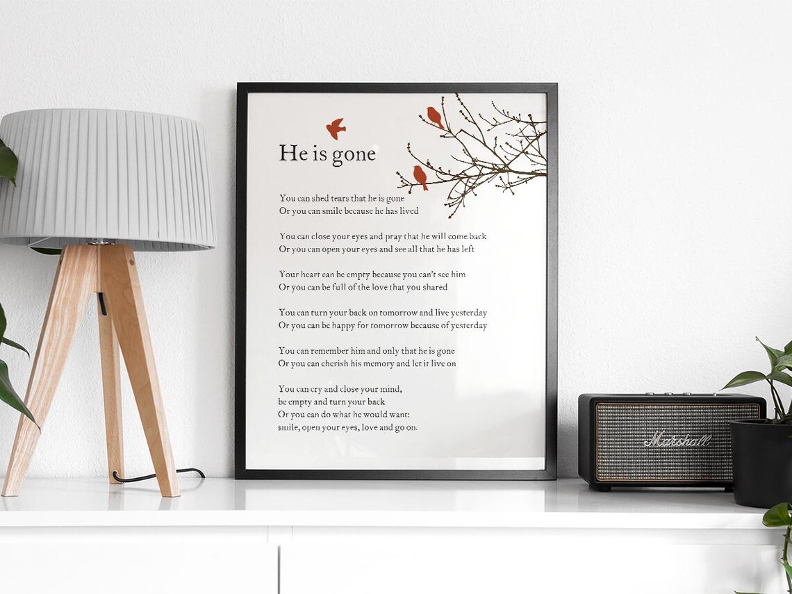 He Is Gone Memorial Tribute, Sympathy Gift - Image 2