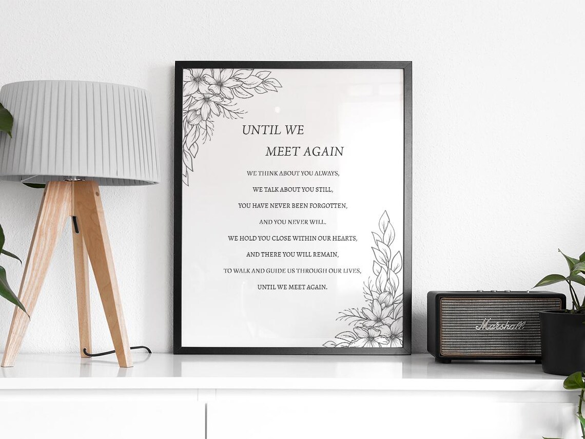 Until We Meet Again Memorial Tribute, Floral Sympathy Gift - Image 2