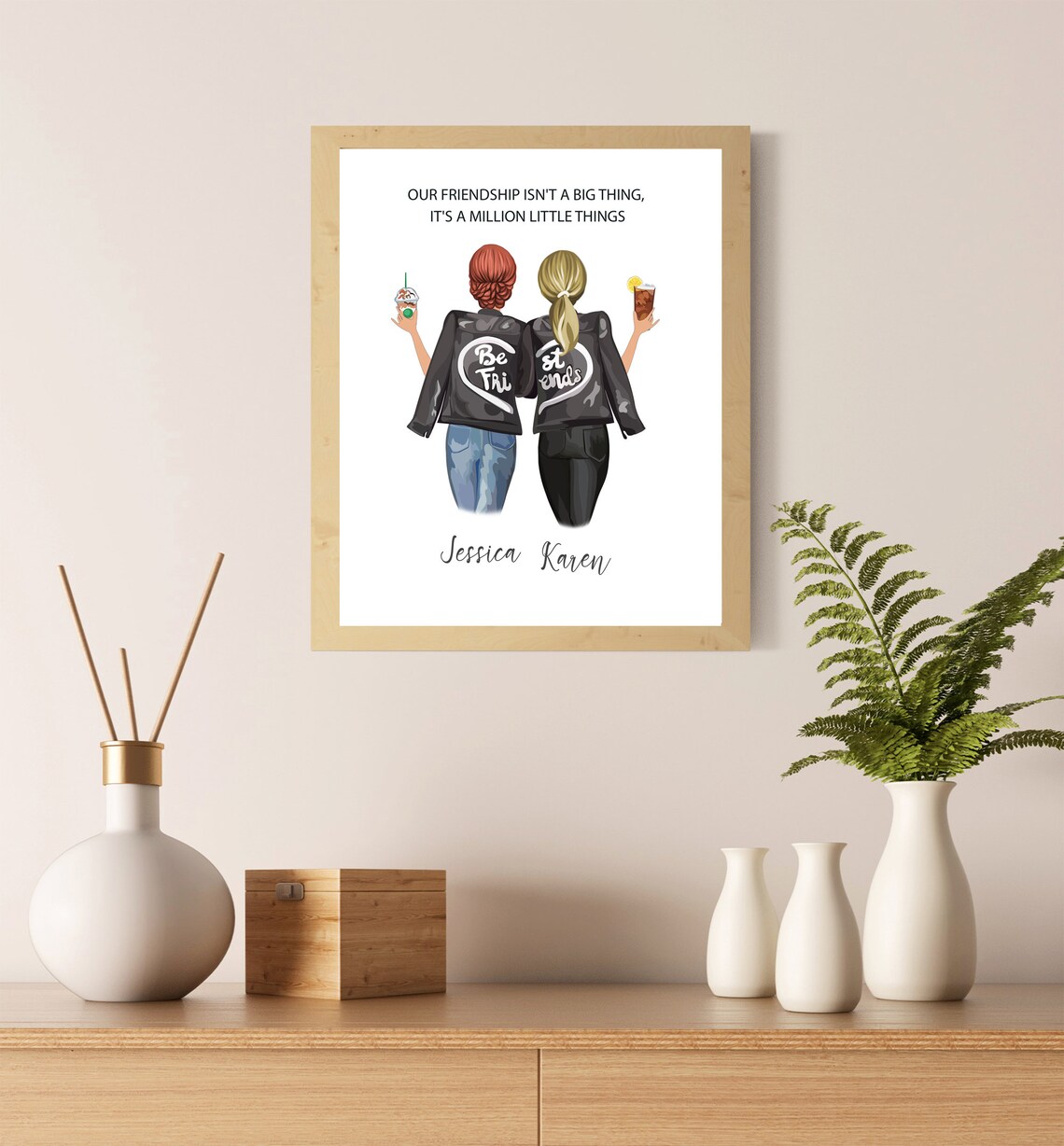 Inspirational Friendship Quote Poster Best Friend Birthday Gift - Image 5