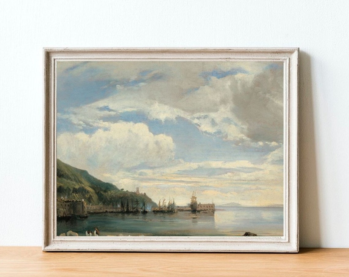 Coastal Landscape Oil Painting, Art Print - Image 4