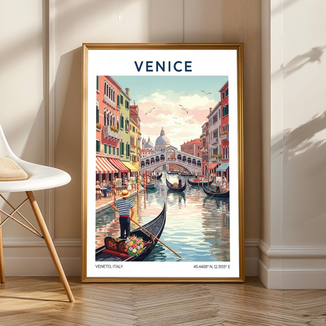 Venice Canal Vintage Art Print
