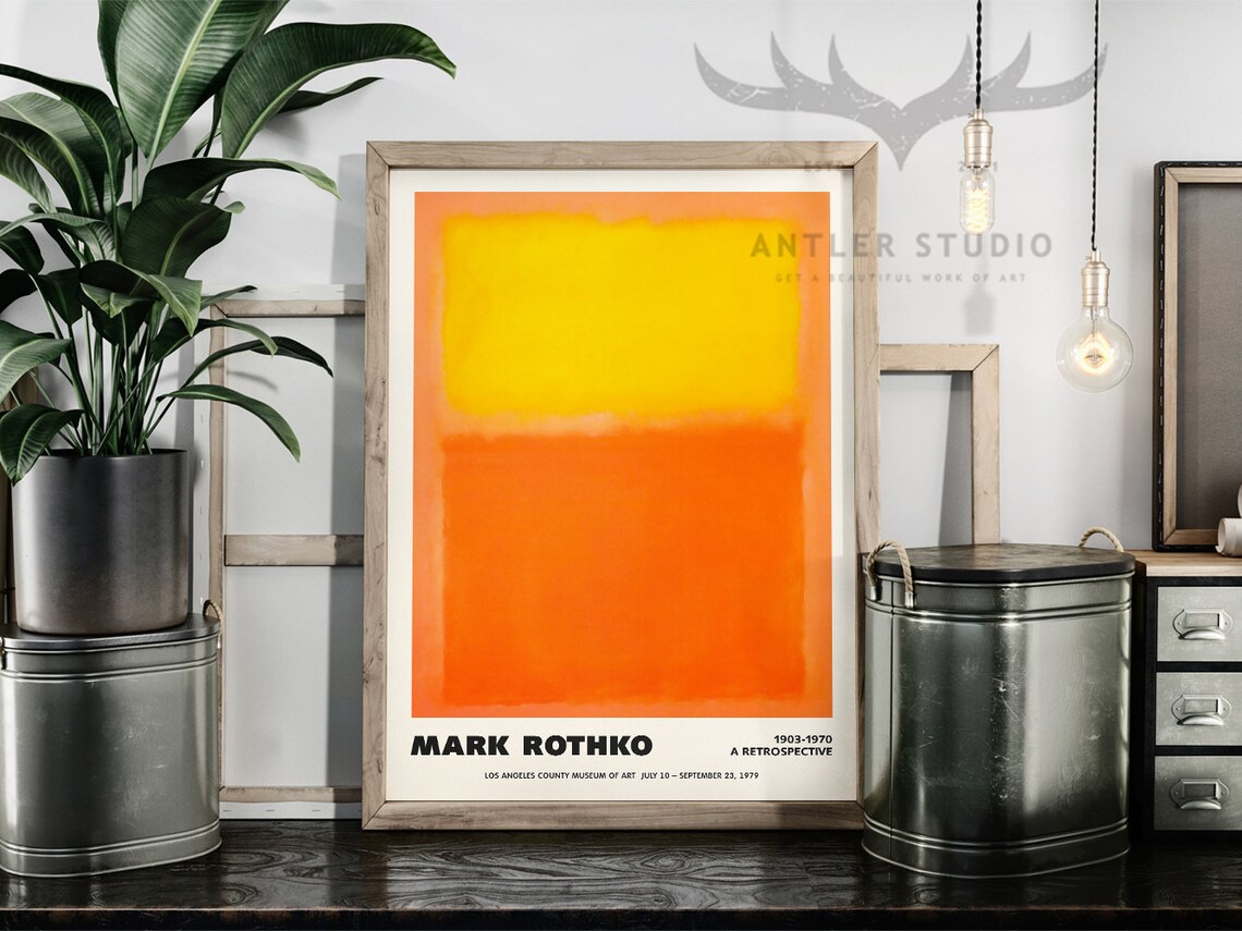 Mark Rothko Retrospective LACMA 1979 Orange Color Field Exhibition Poster - Image 2