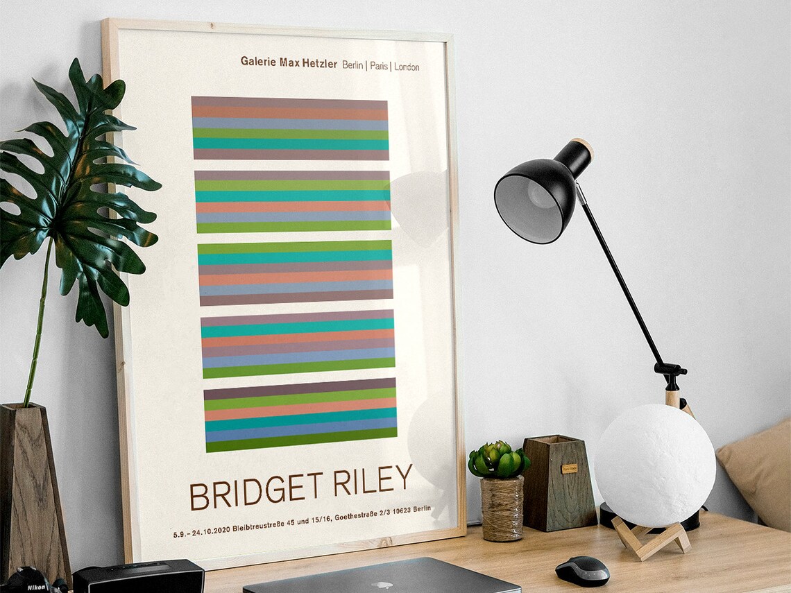 Bridget Riley Colorful Stripes Panels 2020 Berlin Gallery Exhibition Poster - Image 3