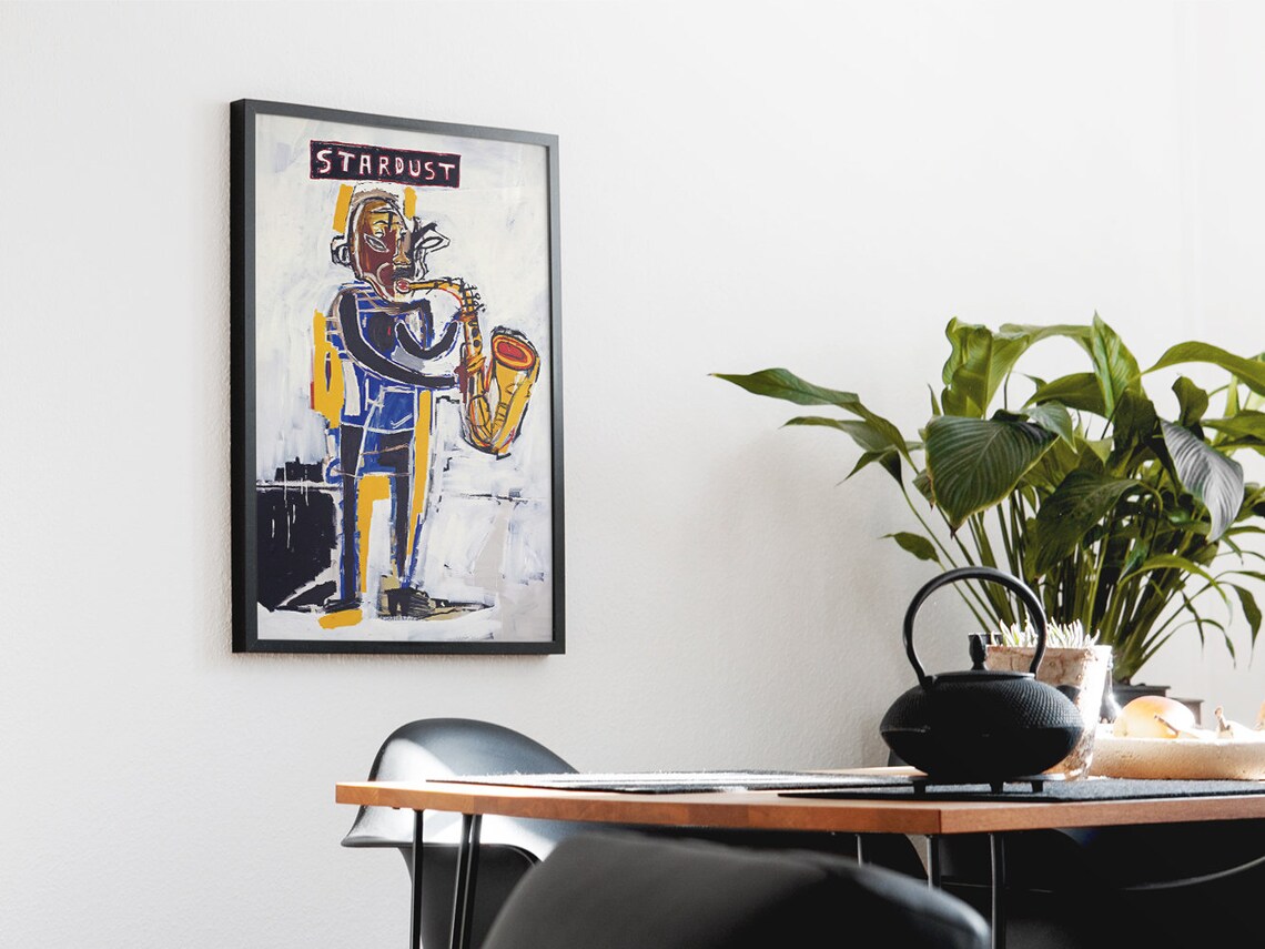 Jean-Michel Basquiat Stardust Saxophone Player Sketch Art Poster - Image 2