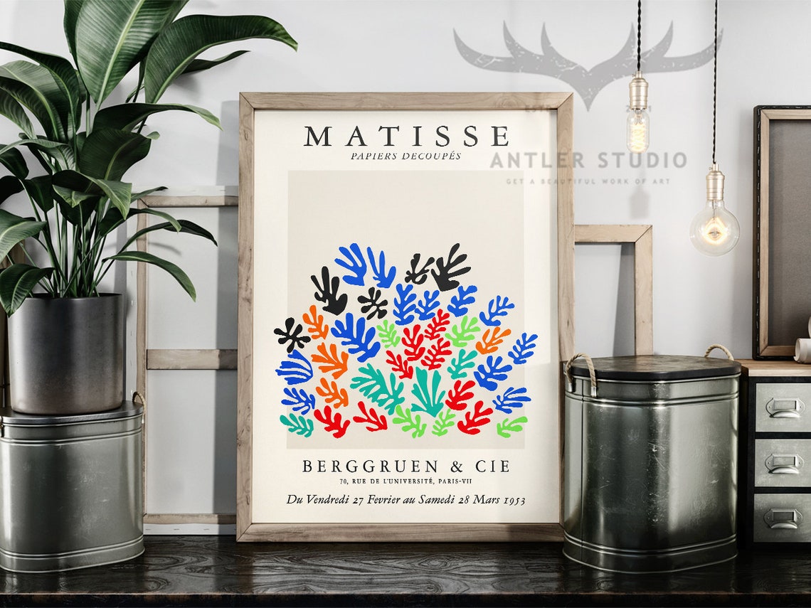 Henri Matisse La Gerbe Papiers Decoupes 1953 Paris Exhibition Poster - Image 2